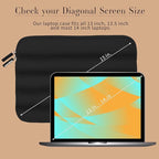 ANECDOTE Laptop Case 13-14 Inch – A Perfect Laptop Sleeve That is Compatible with MacBook Air/Pro and iPad Pro 12.9 – Fits in Your Bag, Made of 100% Nylon with Aesthetic Design (Black)