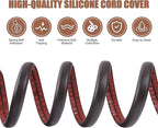 Floor Cord Cover Self Adhesive Cord Hider,10FT Cable Management, Extension Strip Protector for Wires, Prevent Cable Trips for Offices, Gyms, Exhibitions Cavity:0.39"(W) x 0.27"(H) Black Wood