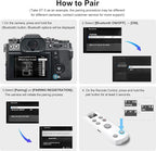 for Fujifilm Rechargeable Camera Remote Control Wireless Shutter Release Compatiable with Fuji X-T30 II, X-S10, X100VI, X-H2S, X-H2, X-T5, X-T4, X-T3, X-S20, X-T50, X-T30, X-M5, X-E5, X Half(White)