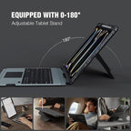Nillkin iPad Pro 13 inch Case with Keyboard M4 2024, Slide Camera Cover, iPad Pro 13 Case with Pencil Holder and 7 Colors Backlit Wireless Detachable Keyboard, Multi-Touch Trackpad