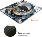 Japanese Anime Dragon Mouse Pads for Desk, Portable Wireless Computer Mouse pad Small Design with Women, Non-Slip Rubber Base Laptop Mousepad 9.5" x 7.9" Smooth Surface for Office & Travel