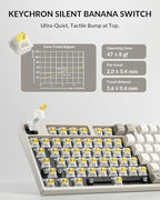 Keychron C2 Pro Wired Mechanical Keyboard with 8K Hz Polling Rate, Full Size Custom RGB Backlit Hot-Swappable, Non-Shine Through PBT Keycaps Compatible with Mac Windows Linux (Silent Banana Switch)