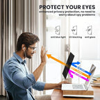 HD Laptop Privacy Screen 14 inch, Upgraded Laptop Privacy Screen for 16:9 Widescreen Removable Anti Glare Cover and Blue Light UV-Blocking Filter