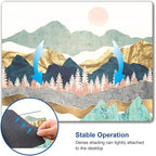 Mouse Pad, Abstract Mountain Mouse Pad, Washable Square Cloth Mousepad for Gaming Office Laptop, Non-Slip Rubber Cute Computer Mouse Pads for Wireless Mouse, Personalized Mouse Pads for Desk