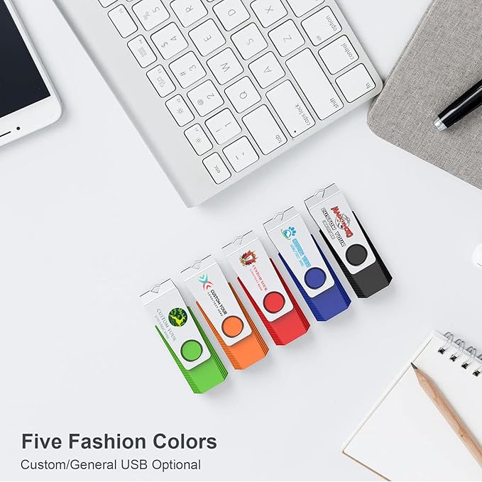 2GB Flash Drives 50 Pack, Wooolken USB 2.0 Thumb Drive with Lanyards Bulk USB Sticks for Weddings,Office, School, Data Storage Backup