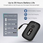 SIMOLIO Airplane-Bluetooth-Adapter for AirPods/Headphones, 20 Hr Battery, Supports 2 Earbuds/Wireless Headphones, 3.5mm AUX Wireless Audio Transmitter for TV, Gym Equipment, Controller, MP3 Player