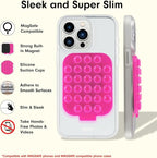 Sonix | Magnetic Silicone Suction Cup Phone Mount for iPhone | Compatible with MagSafe | Bright Fluorescent Pink | Hot Pink