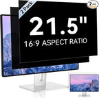 [2 Pack] 21.5 Inch Computer Privacy Screen for 16:9 Aspect Ratio Widescreen Monitor, Eye Protection Anti Glare Blue Light Computer Monitor Privacy Filter, Removable Anti-Scratch 21in Protector