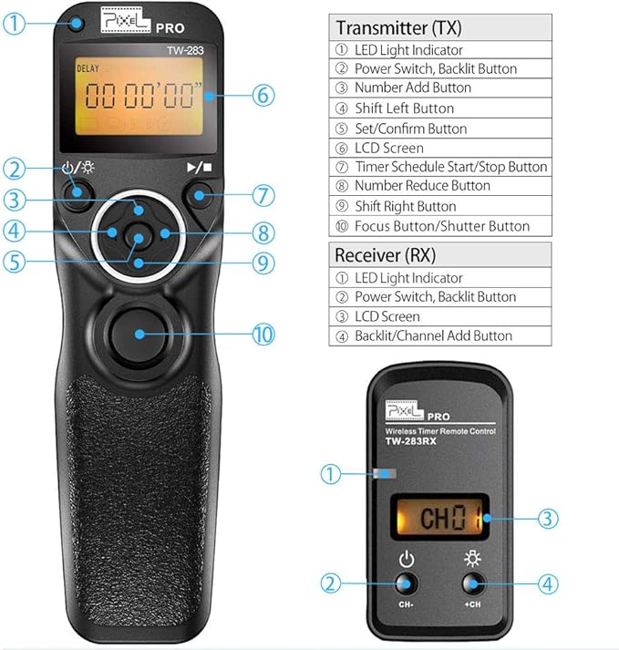 Wireless Remote Shutter Compatible for Sony Alpha a7 a7II III R RII RIII A7IV a7RIV a7S a300 a6000 a6500 a6400 a6300 a77II a100 a300 a450 a500 a580 a700 a850 a33 a55 a58 a65 a77 a99 RX100 II III IV