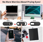 6-Pack Laptop Camera Cover Slide, Ultra Thin (0.03in) Webcam Privacy Cover for MacBook, iPhone, iPad, iMac, PC, Cell Phone & Computer Accessories (3 Pack Small+3 Pack Big)