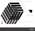 Mollywell Hexagon Acoustic Panels, Black Oak TH4, 14x12x0.4 Inch, 12 Pack |Wood Veneer|High Density Sound Proofing Wall Panels|Self Adhesive Sound Dampening Felt Wall Tiles|Home Theater|Gaming Room|
