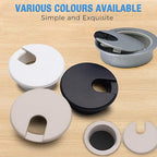 Desk Grommet 2-1/16" (53 mm), Desk Cord Hole Cover, Cable Grommet ABS Plastic, Desk Hole Grommet for Office and Home Table Cable, Detachable Cable Cord Organizer (Silver Sand 4 Pcs)