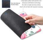 Mouse Pad, Premium-Textured Mouse Mat, Non-Slip Rubber Base Mousepad for Laptop, Computer & PC,9.5×7.9 in,Pink Green Flower