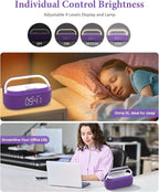 COLSUR 6-in-1 Bluetooth Speaker Alarm Clock with 15W Wireless Charger, FM Radio, Adjustable LED Night Light, 2500mAh Battery, Snooze Function – for Bedroom, Home, Office