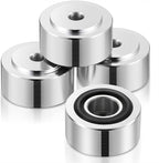 Facmogu 4PCS Silver Aluminum Alloy Speaker Isolation Feet, Turntable Isolation Pad for Reduce Vibration & Resonance, Speaker Spike Pads with Non-Slip Rubber Ring for Amplifier HiFi Devices Recorder CD