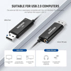 NEEWER USB Lapel Microphone, Plug & Play Mini Omnidirectional Clip On Lavalier Mic with 3.5mm Monitoring Headphones Jack for USB 2.0 Mac Windows PC Laptop Computer YouTube Skype Podcast Gaming, LM2