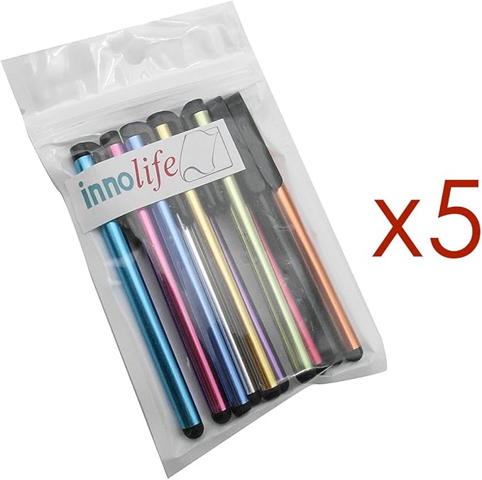 INNOLIFE Metal Stylus Touch Screen Pen Compatible with Apple iPhone 4 4S 5 5S 5C 6 6 Plus iPad Galaxy Tablet Smartphone PDA (50)