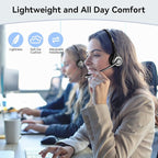 Headset wtih Mic, USB Headset with Microphone for PC, Computer Headset with Noise Canceling Microphone with Mute for Home Office Online Skype Zoom Meetings