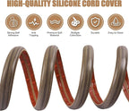Floor Cord Cover Self Adhesive Cord Hider,10FT Cable Management, Extension Strip Protector for Wires, Prevent Cable Trips for Offices, Gyms, Exhibitions Cavity:0.47"(W) x 0.35"(H) Wood Walnut