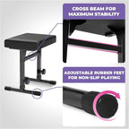Liquid Stands Pink Portable Heavy Duty Digital Keyboard Stand and Bench Set - Adjustable Music Stand and Seat for 54-88 Key Electric Pianos
