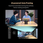 NUROUM C46 4K Video Conference Webcam, 8MP CMOS/AI Auto-Framing/5x Zoom, Conference Room Camera with Noise Cancelling Microphone&Speaker, 16ft Voice Pickup for PC/Laptop Zoom/Teams