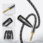 Kumiho XLR Male to 1/4 Inch 6.35mm TRS Stereo Cable Hi-Fi Balanced Bi-Shielded Interconnect Patch Cables for Microphones, Amplifiers, Mixers, Speakers 5FT