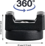 Yookeer 50 Pcs Magnetic Zip Tie Mount Base Black Magnetic Cable Clips Wire Holder Multipurpose Cable Ties Management Base Electrical Supplies for Wire (22 mm)