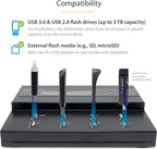 StarTech.com Standalone 1 to 7 USB Flash Drive Duplicator/Cloner / Eraser, Multiple USB Thumb Drive Copier / Sanitizer, System File / Sector-by-Sector Copy, 1.5 GB/min, 3-Pass Erase, LCD, TAA