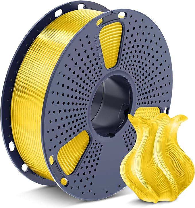 SUNLU 3D Printer Filament PETG Filament 1.75mm, Less Stringing Good Layer Adhesion High Toughness, PETG Filament 1.75 ±0.02mm, 1kg Spool(2.2lbs),Transparent Yellow