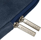 RAINYEAR 16 Inch Laptop Sleeve PU Suede Leather Case Protective Padded Cover Water Resistant Carrying Bag Compatible with 16" MacBook Pro/Max A2780 A2991 A3403 A3186 A2141 A2485 (Deep Blue)