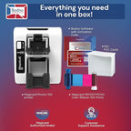 Bodno Magicard Pronto 100 ID Card Printer & Complete Supplies Package ID Software - Bronze Edition