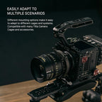 Tilta Xeno Top Handle for Filmmakers & Cameras - Black | Aluminum Alloy and Silicone Build | Fits Most Cameras/Cages | 1/4"-20 Threads w/Locating Points | Safety Release Pin (Dual 1/4"-20)