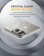 Miracase for iPhone 15 Pro Case, Full-Body Clear Bumper Phone case with Built-in Glass Screen Protector& Camera Protector, Military Drop Proof 15 Pro Case Cover 6.1 inch,Clear