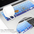 Allinside Blue Ombre Keyboard Cover Skin for MacBook Pro 13" 15" 17" (2015 or Older Version), MacBook Air 13" A1369/A1466, Older iMac Wireless Keyboard MC184LL/B