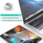 Aesthetic Natural Lake Forest Custom Mouse Pad with Non-Slip Rubber, Small Square Design for Wireless Laptop & Computer Mouse Pads for Desk, 9.5 x 7.9 inch Smooth Surface for Gaming & Office