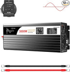 Xijia 3000W (Peak Power 6000W) Pure Sine Wave Inverter DC 72V to AC 120V 60HZ Solar Converter for Home Use car (DC72V (Range 60V-90V) 3000W)