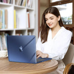 MOSISO Compatible with MacBook Air 13 inch Case 2025 2024 2023 2022 M4 A3240 M3 A3113 M2 A2681, Plastic Hard Shell&Keyboard Cover&Screen Film&Type C for MacBook Air 13.6 inch Case, Crystal Midnight