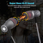 Super Bass Wired Earbuds with Microphone – Noise Cancelling, Deep Bass Ear Buds for Gaming, Travel, Work – Comfortable, Durable Wired Earphones with Mic, Compatible with iPhone, Samsung