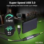 GEARit USB 3.0 Active Extension Cable (50 Feet) A-Male to A-Female USB Repeater with Signal Booster for Oculus Rift, Quest Link, Xbox 360 Kinect, PlayStation, Printer, Webcam - 50ft