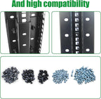 27U Server Rack/4-Post 19in Network Rack/Open Frame Rack with Wheels, Heavy-Duty Frame Cabinet/Adjustable Depth 24-22in GLOBALRACK(4POST-800-27U)