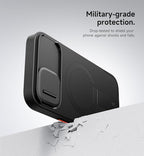 SURITCH for iPhone 13/14 Case with Magnetic Camera Slide Cover and Adjustable Kickstand, Compatible with MagSafe, Shockproof Bumper Case Slim Protective Cover for iPhone 13/14 6.1 Inch, Black