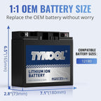 TYKOOL 12180-G LiFePO4 Powersports Battery, 360CCA,8Ah,Built in BMS,Compatible with generator battery