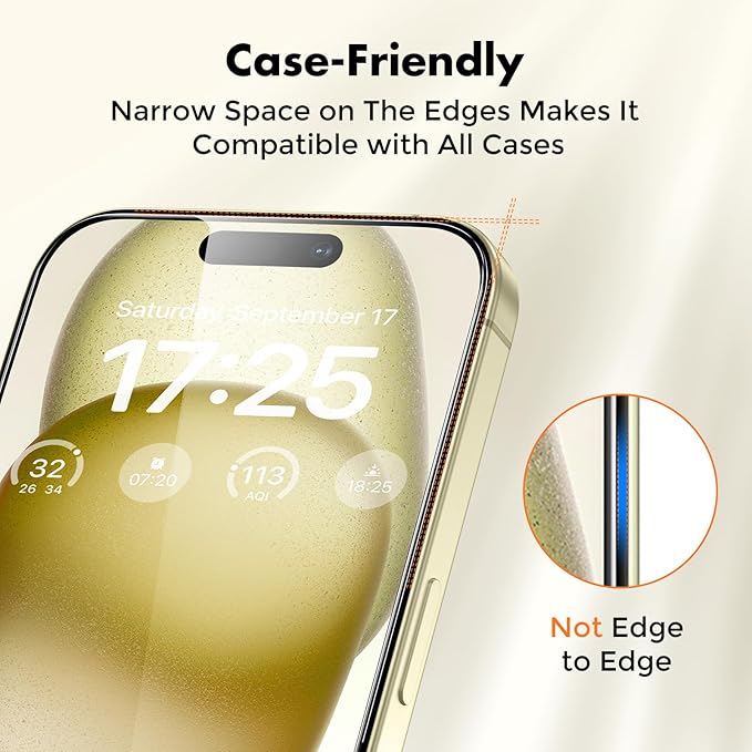 UNBREAKcable 2-Pack Screen Protector for iPhone 16, Double Shatterproof Tempered Glass [Easy Installation Frame] [9H Hardness] [99.99% HD Clear] [Case Friendly] for iPhone 6.1 inch
