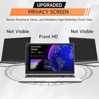 Nano Laptop Privacy Screen 14 Inch 16:9, No Glue Computer Monitor Privacy Shield, Matte Anti Glare Blue Light Filter Compatible with Lenovo Hp Dell Acer Asus Thinkpad Envy Xps