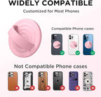 Magnetic Phone Ring Grip Holder, Silicone Finger Loop Grip, Compatible with MasSafe, Back of Phone for iPhone Pro Max/Plus/16/15/15/14/13/12 Series, Pink
