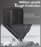 Nillkin for Samsung Galaxy Tab S9 FE Plus Case with Detachable Keyboard, Multi-Touch Trackpad, 7-Color Backlit, S Pen Holder, Rugged Keyboard Case with Camera Cover for Samsung Tablet S9 FE+ 12.4"