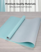 Leather Desk Pad Protector, Non-Slip, Waterproof PU Blotter Mat, Mouse Pad, Desk Cover for Office and Home (Teal, 36" x 17")