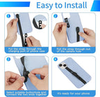 3 PCS Phone Loop Strap Clip Finger Grip Holder Stretchable Flexible Elastic Silicone Hand Band Ultra Slim Adjustable Wireless Charging Universal for Most Phones Cases Black Pink Blue