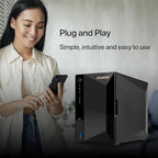 Asustor Drivestor 2 Pro Gen2 AS3302T v2, 2 Bay NAS, 1.7GHz Quad-Core, 2.5GbE Port, 2GB RAM DDR4, Small Home Media Server, Network Attached Storage Device (Diskless)