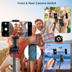 Wireless Camera Remote Control with Zoom for iPhone & Android, Versatile Shutter with Front/Rear Camera Switch for Photo & Video, Smartphone Remote Clicker for TikTok